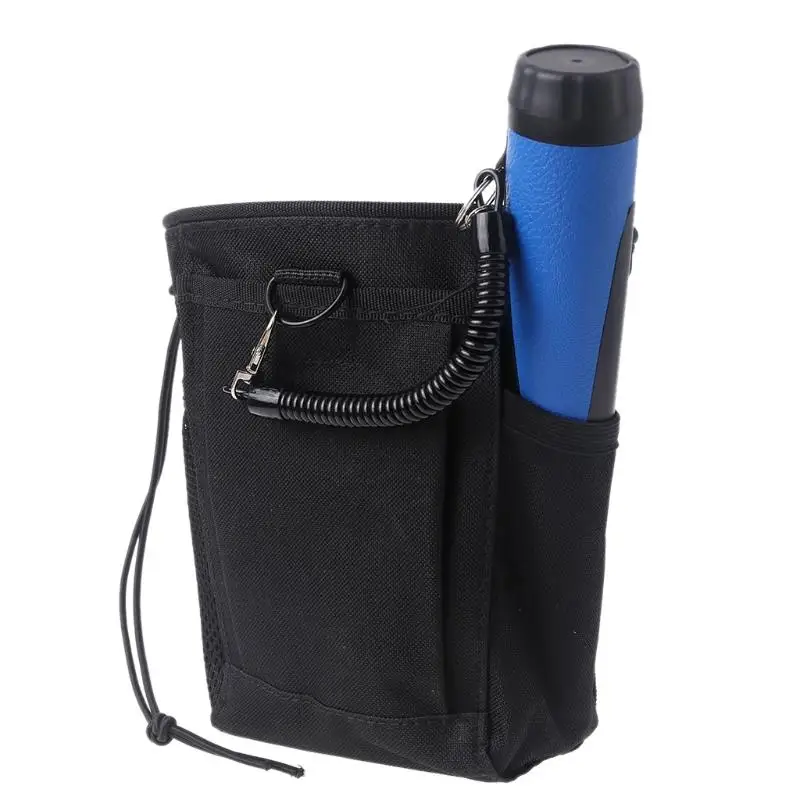 

Metal Detector storage bag Treasure hunter finder Waist Pouch Outdoor Camping Bag Waterproof Portable seeker pocket black