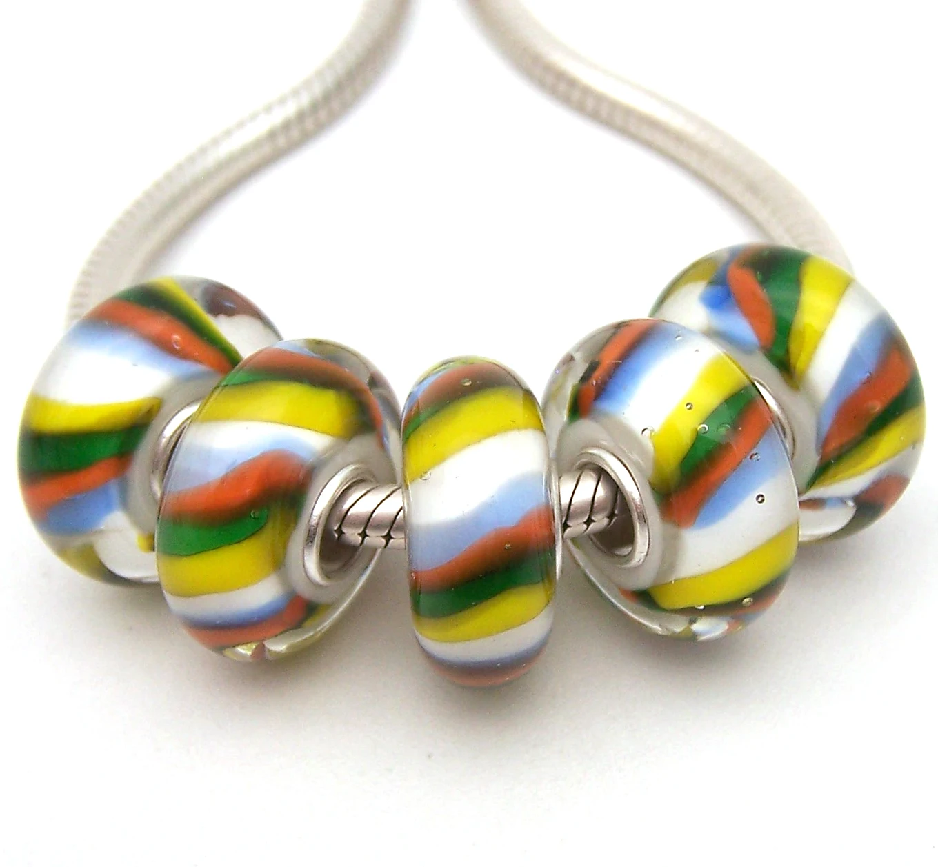 

JGWGT 1650 5X 100% Authenticity S925 Sterling Silver Beads Murano Glass beads Fit European Charms Bracelet diy jewelry Lampwork