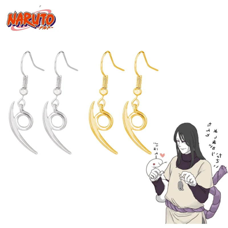 RJ аниме Мой маленький пони Orochimaru серьги для косплея с логотипом Konoha кунаи сюрикен