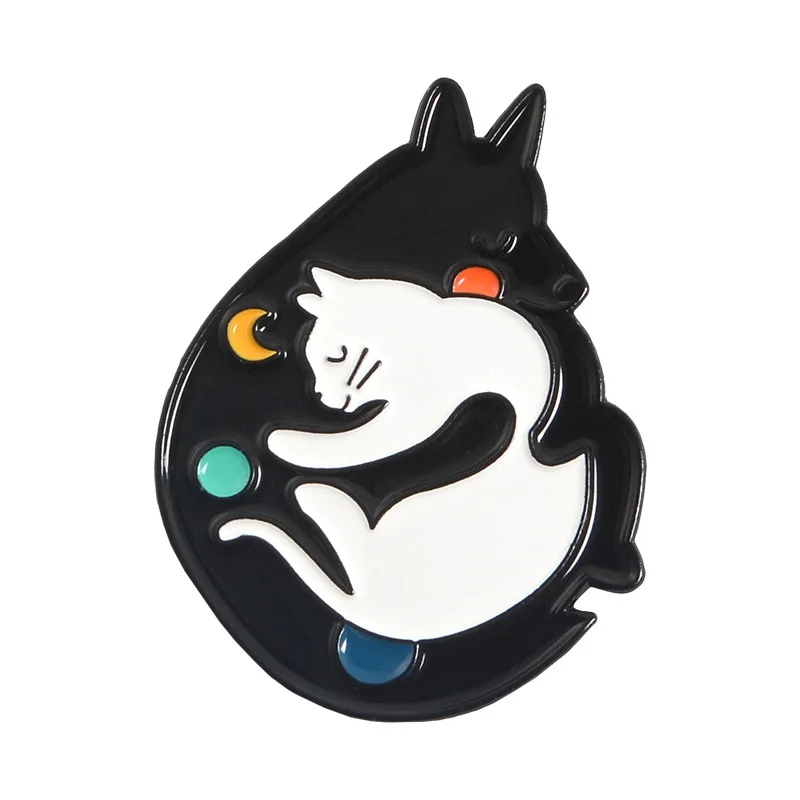 

Mysterious Witch's Cat Skull Star Moon Enamel Cartoon Pins Collection DIY Badge Brooch