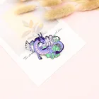 XM-забавная S-линия, летящая во вселенной, Брошь дракон, дышащие цветы, модный дракон, креативная капельная брошь, трендовый значок