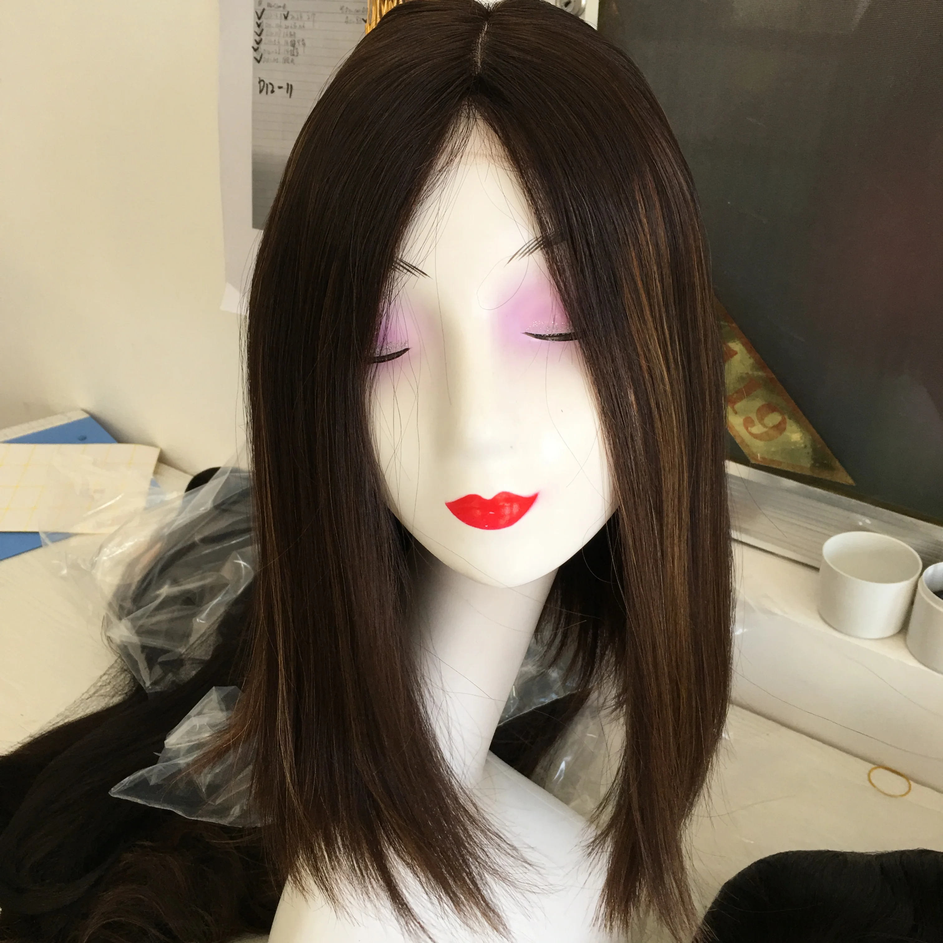 Передний кружевной парик в наличии Европейский девственный Кошерный из волос