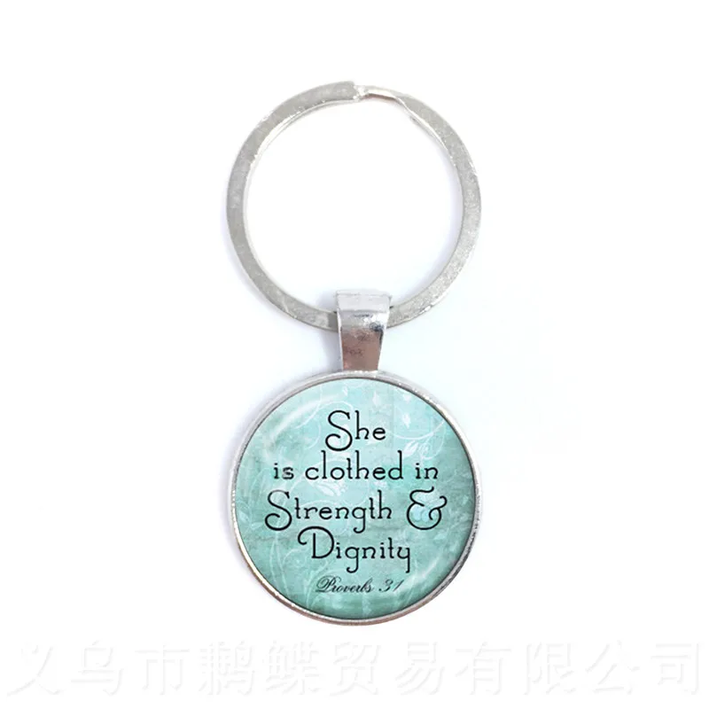 Брелоки с круглым кабошоном из стекла надписью притчи и достоинством лучший