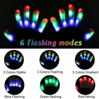 led light up gloves finger tip lighting toys neon guantes glowing mittens for children christmas girf