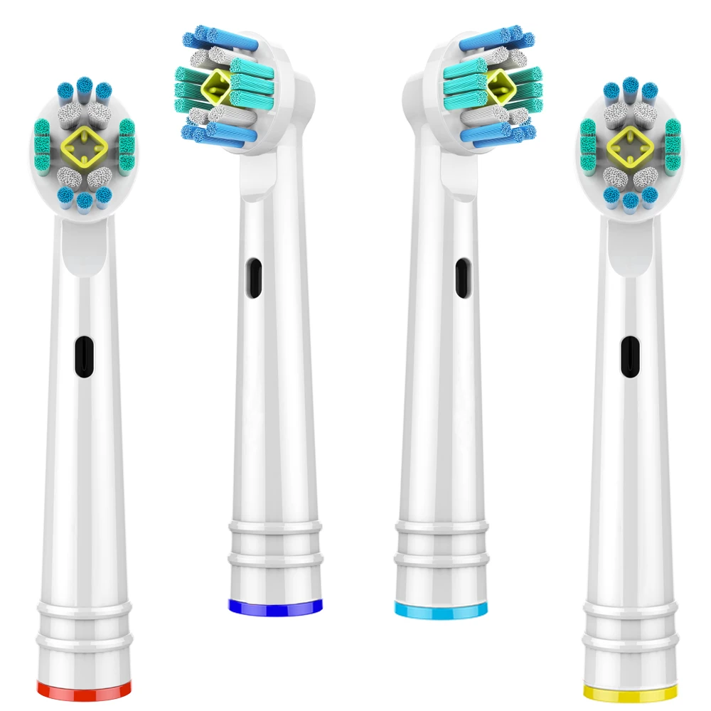 

3D Whitening Electric Toothbrush Replacement Brush Heads For Braun Oral B Toothbrush Heads 4Pcs Toothbrush Head for Oralb