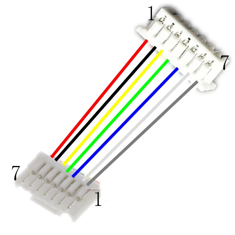 Кастомизация 28 AWG 20 см 10 комплектов 7-контактный JST GH jst Series 1 25 Реверсивный