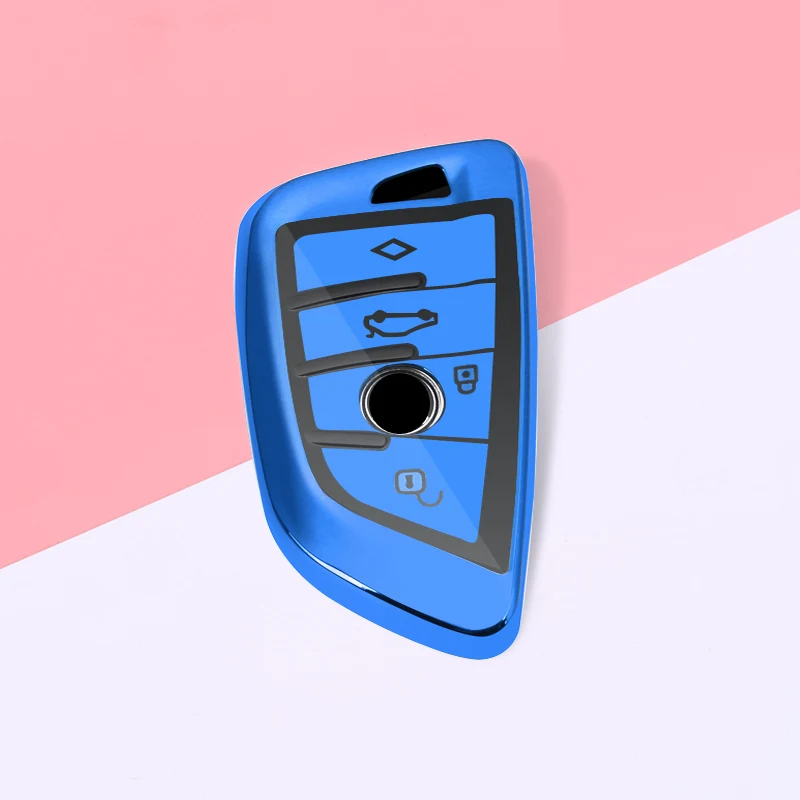 

New TPU car key case For BMW X1 X5 X6 F15 F16 F48 BMW 1/2 Series car styling car holder car accessories car key holder new