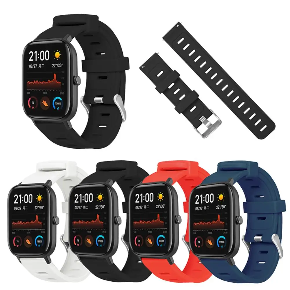 Новый силиконовый спортивный ремешок для часов Huami Amazfit GTS с плоской головкой
