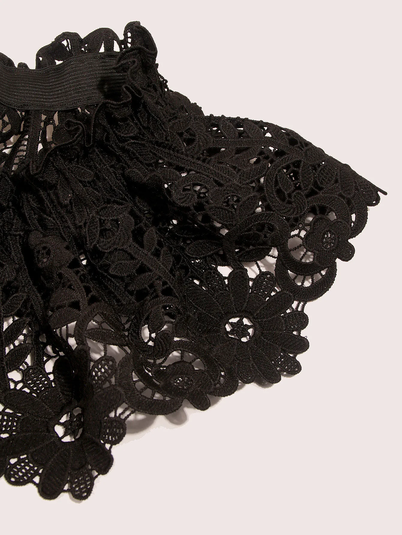 Корсет женский кружевной плиссированный широкий элегантный однотонный