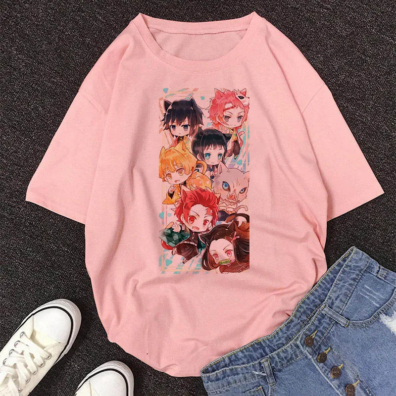 Футболка женская розовая с коротким рукавом мультяшный Графический Топ в