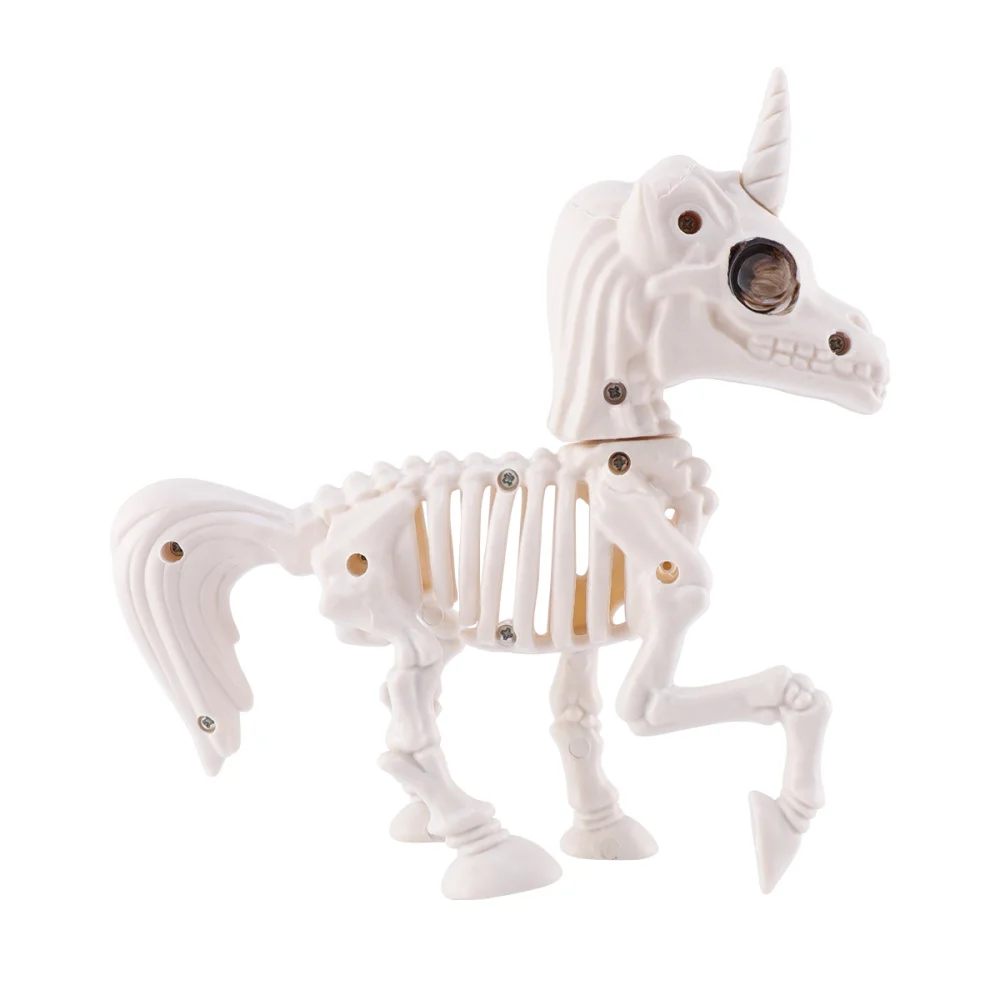 Украшение на Хэллоуин единорог скелет кость реквизит вечерние милые кости