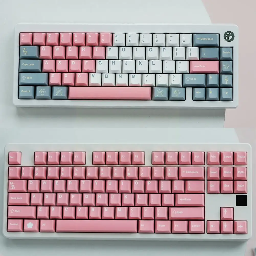 

For GMK Peach Blossom Keycaps PBT Original Highly Keycaps for CHERRY Profile MX Switches Mechanical Keyboard A4V1