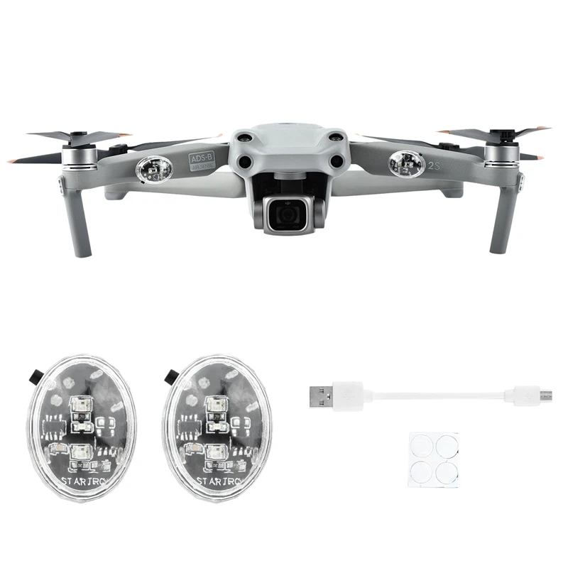 

Дроны светодиодный огни, для DJI Mavic Air 2S/пересечения машина/модели автомобилей ночных полетов Перезаряжаемые с яркими разноцветными огонька...