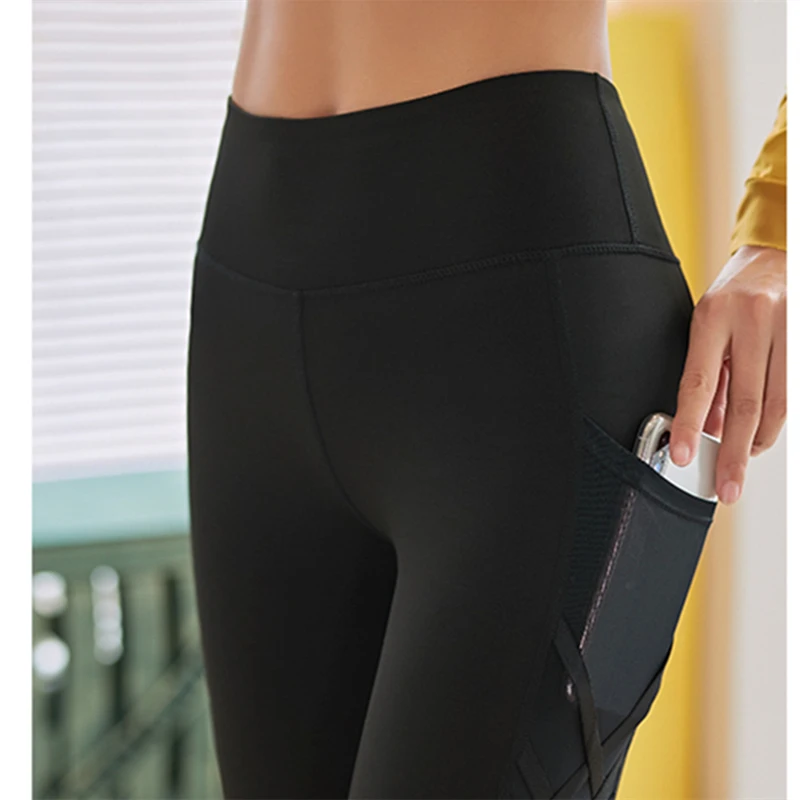 Цветные спортивные Леггинсы с перекрещивающимися краями для бега Femme не