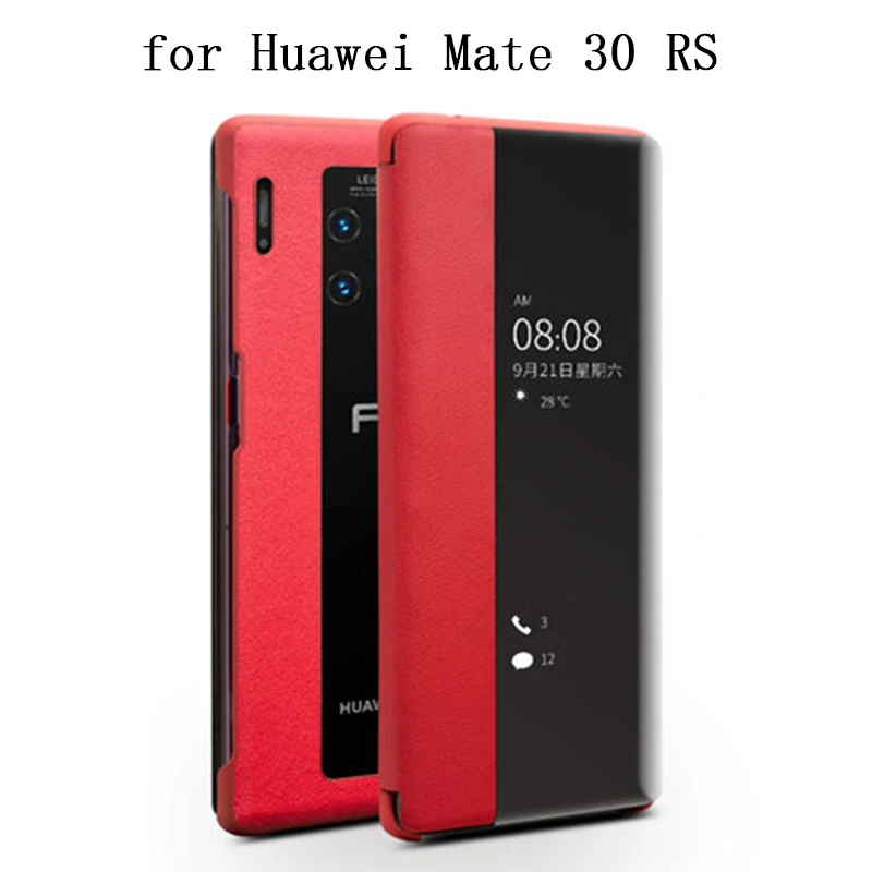 Original Design Smart Phone Case forHuawei Mate 30RS Window View Genuine Leather Cover Shell forHuawei Mate30rs Mate30 rs 30rs