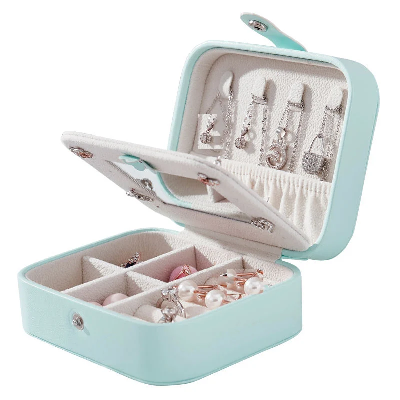 Маленькая портативная шкатулка для ювелирных изделий стеклянная коробка