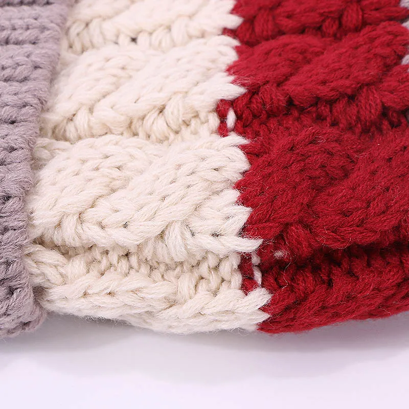 

Womens Hats With Scarf Two-Piece Set Warm Bib Beanie Girls Autumn Winter Cap For Women Pompom Hat Female Knitted Caps Fashion