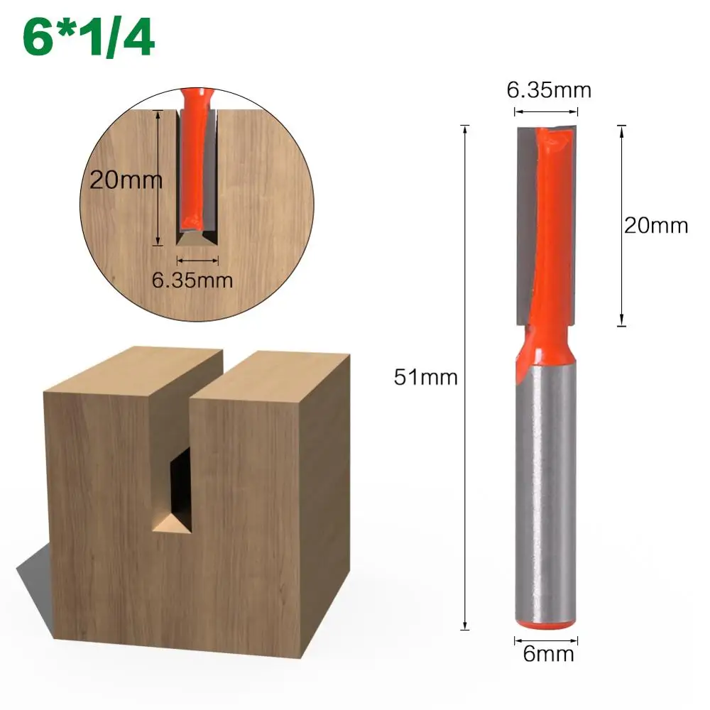 3 шт. 6 мм очистка нижней гравировки твердосплавные фрезы 1/4 &quot5/16&quot 3/8 &quotДиаметр