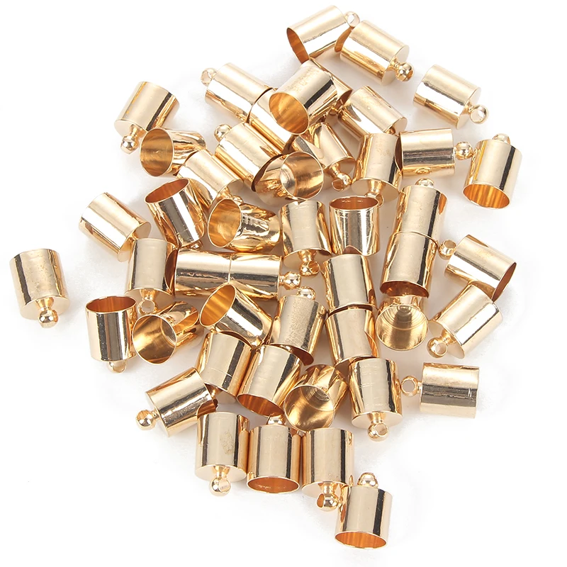 Концевые заглушки для ювелирных изделий сделай сам 100 шт. металлическая