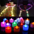 Светодиодные Чайные свечи, работающие от батарейки светодиодный пламенная Светодиодная свеча, ночник для свадебной вечеринки, украшение для дня рождения, декор для гостиной