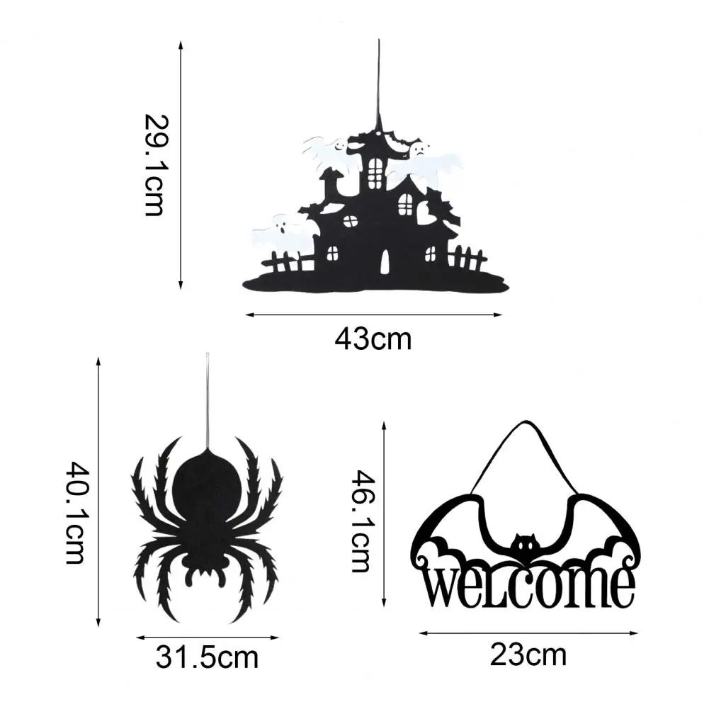 

Hanging Ornaments Eco-friendly Unique Pattern Non-woven Fabric Halloween Wall Hanging Ornaments Party Decor for Dorm