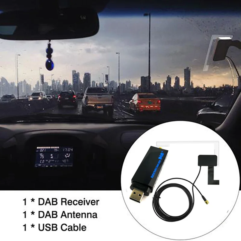 

Dab Radio Receiver For Android Radios Car Antenna Digital Audio Broadcasting DAB+ Adapter Aux Tuner Box Audio USB Decoding