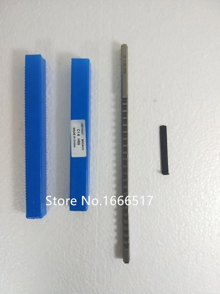 Высокое качество HSS Keyway Broach метрический размер 6 мм режущий инструмент C1 Push-Type |