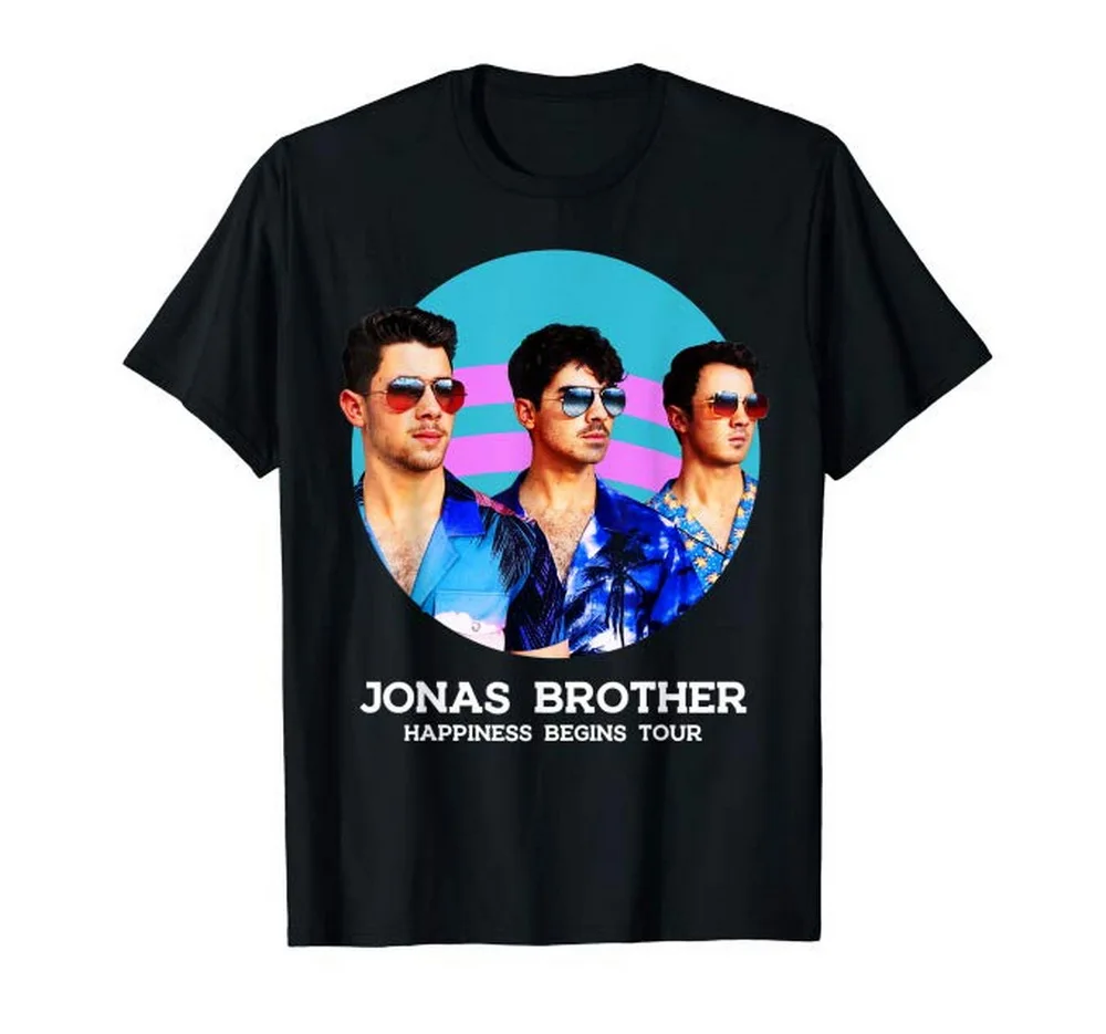 Jonas Brother Happiness Start Tour/футболка бесплатная доставка | Мужская одежда