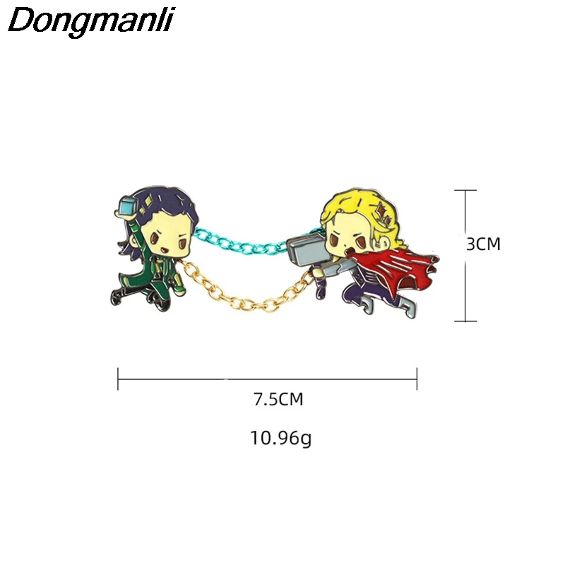 P4047 Dongmanli 2 шт./компл. милые эмалированные булавки металлический воротник булавки и броши для Женская Брошь друг ювелирные изделия Нагрудный значок