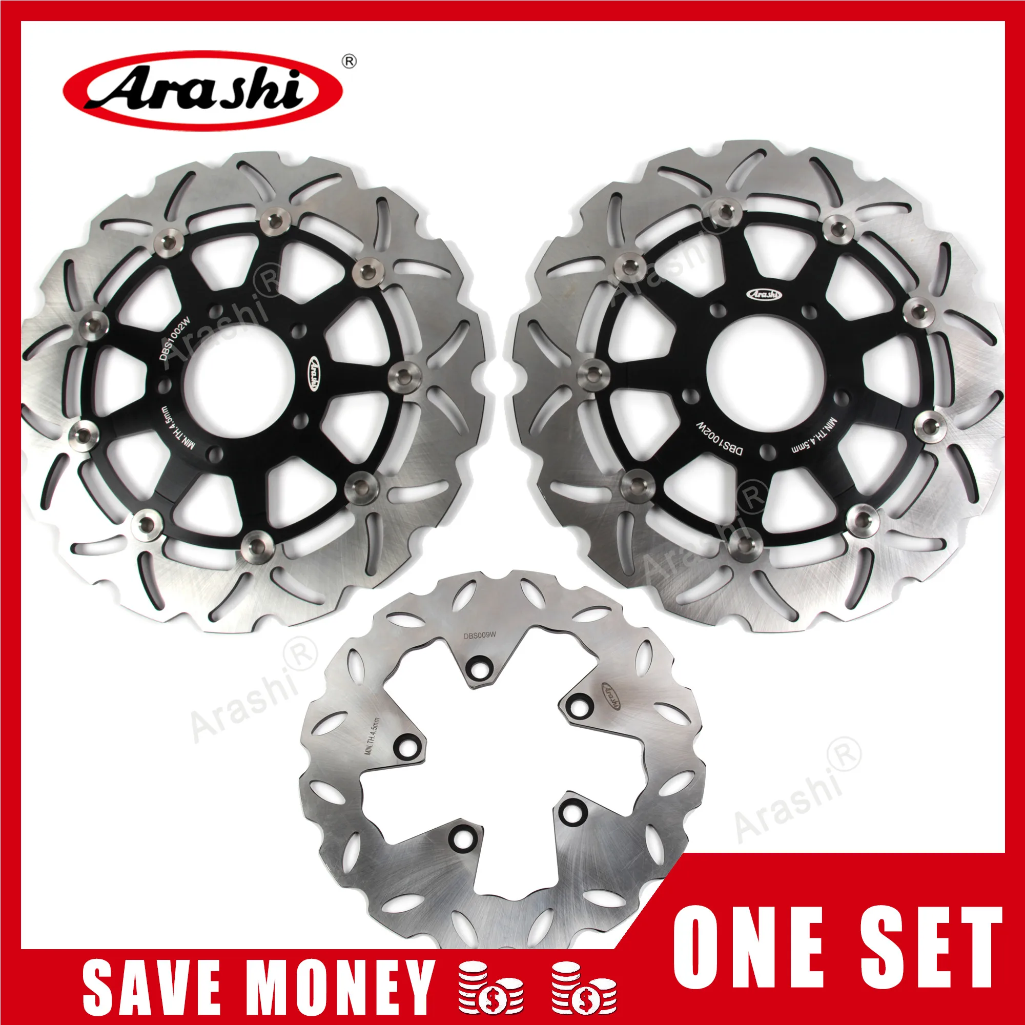 

Arashi 1 Set GSX For SUZUKI GSX 600 F 2004-2006 CNC Floating Front Rear Brake Disc Brake Rotors GSX-F 600 GSX600F 2004 2005 2006