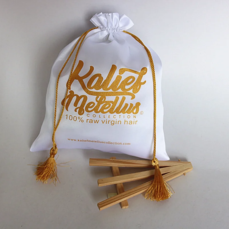Сатиновый мешочек для волос Шелковый мешочек парик/пакет сумки ювелирные изделия/посылка/косметика/подарок/Свадебные/вечерние/хранения обуви роскошный мешок индивидуальный логотип 50p - Цвет: JCBSD2 lot50p XLS