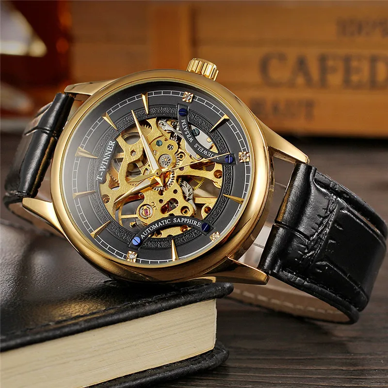 Механические Мужские наручные часы WINNER Fashion в стиле милитари спортивные мужские