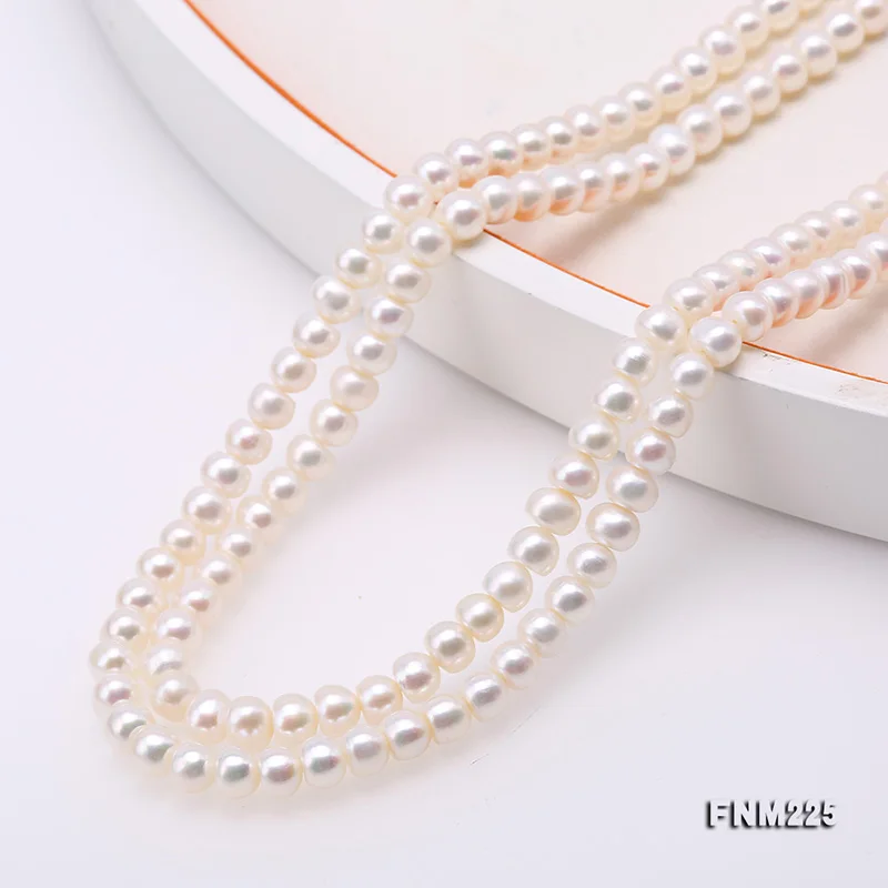 Новый элегантный чокер JYX с усовершенствованным жемчугом 2 нити 6-7 мм ожерелье из