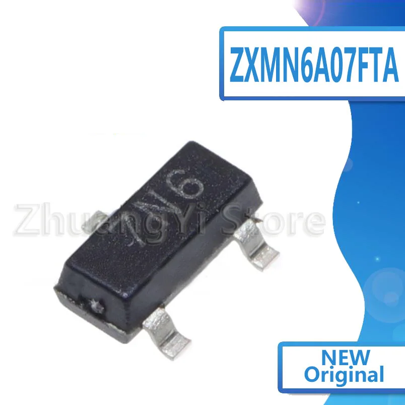 50 шт./лот Новый ZXMN6A07FTA код 7N6 чип SOT 23 транзистор полевой эффект MOSFET|Органайзеры для