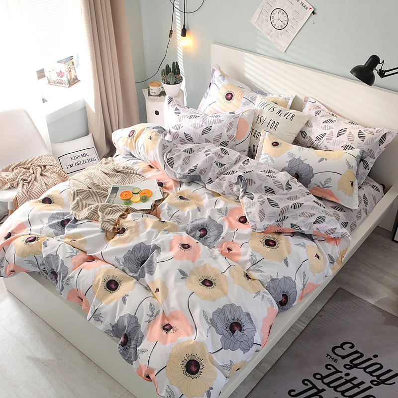 Постельное белье одеяло из жаккарда кровати King size 200*230 постельное хлопка 3/4 шт.