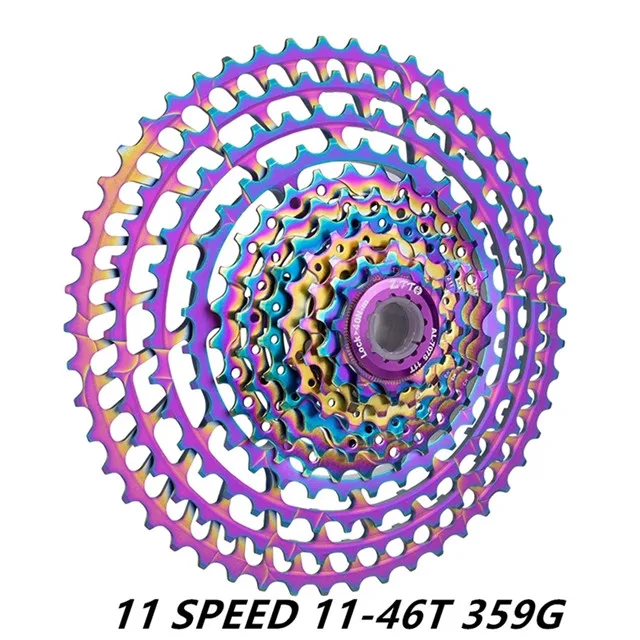11s46T SLR2 COLORFUL ZTTO 11-speed 11-46T SLR 2 велосипедная rainbow11-50T карта HG система 11s ультра светильник color46T CNC k7 для MTB GX X1 NX M8000 маховик - Цвет: 11s46T SLR2 COLORFUL