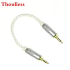 Thouliess HiFi 2,5 мм TRRS баланс до 2,5 мм TRRS баланс 4pin 8Croes посеребренный аудио кабель штекер-штекер Aux шнур