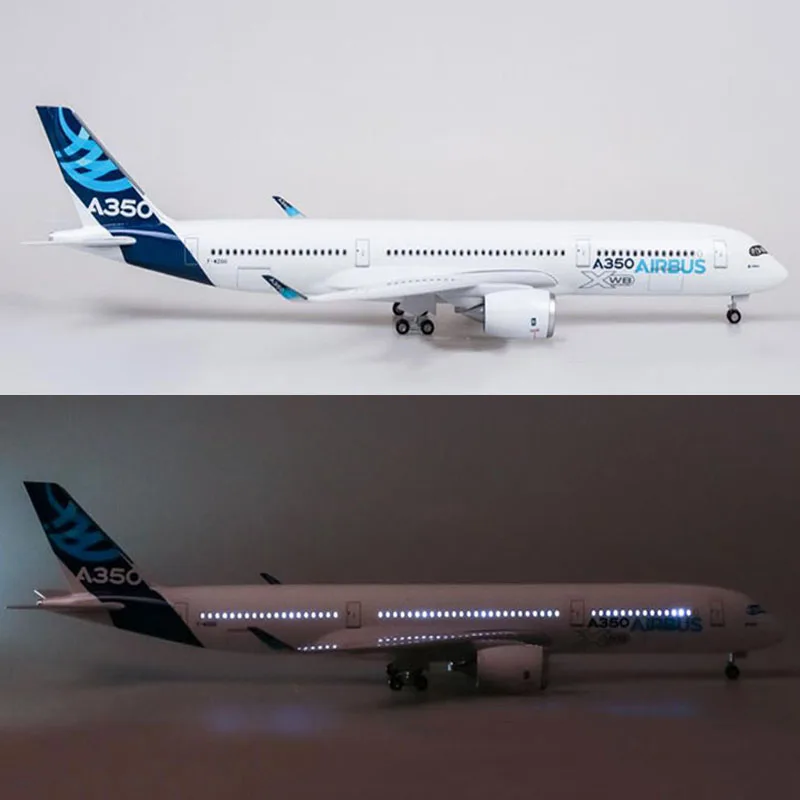 47 см 1/142 масштаб самолет Airbus A350 прототип XWB авиакомпания Модель W светильник и колеса литья под давлением пластиковая Смола самолет для сбора