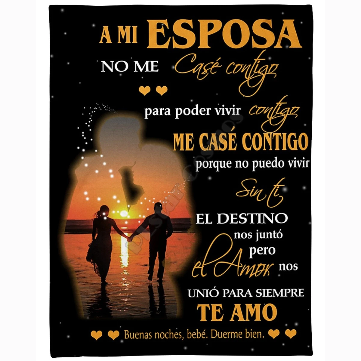 

A Mi Esposa Te Amo Cozy Premium Fleece Sherpa 3D printed Fleece Blanket on Bed Home Textiles Dreamlike
