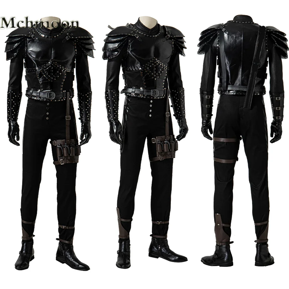 Geralt Cosplay Costume Men Outfits Witcher Armor Suit Full Set Halloween Carnival Costumes Custom Made