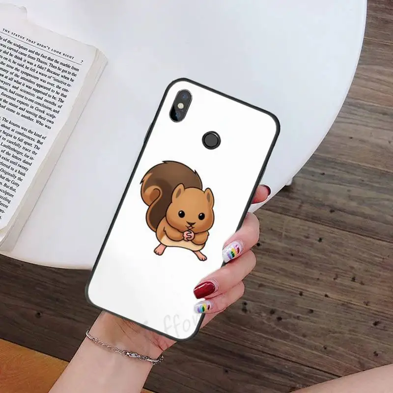

Cute funny animal squirrel cartoon Phone Case For Xiaomi Redmi 7 9t 9se k20 mi8 max3 lite 9 note 8 9s 10 pro Shell Cover Funda