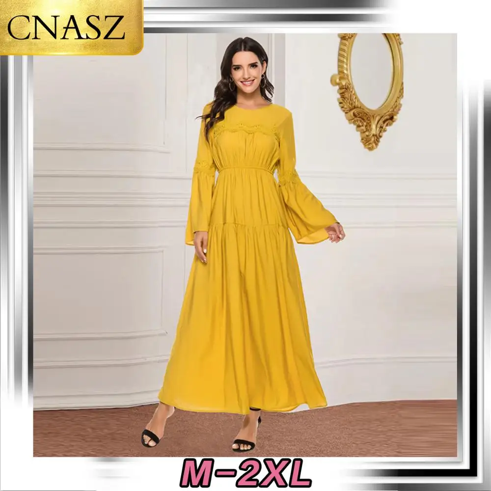 Мусульманский Ближний Восток Простой моды кружева шить сплошной цвет большой