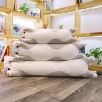 the cat sleep pillow long pillow cute doll doll girl plush toy lazy man bed on the big doll cute comfortable 50 110cm
