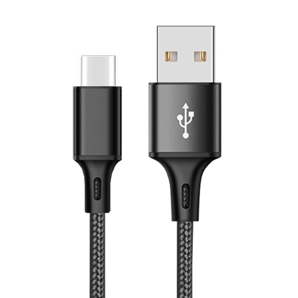 2 м 3 м USB C зарядное устройство кабель для передачи данных для samsung S9 S10 Xiaomi Mi 9 Note 7 8 10 K20 Pro type C USBC Тип C Быстрая зарядка шнур телефонный провод - Цвет: Черный