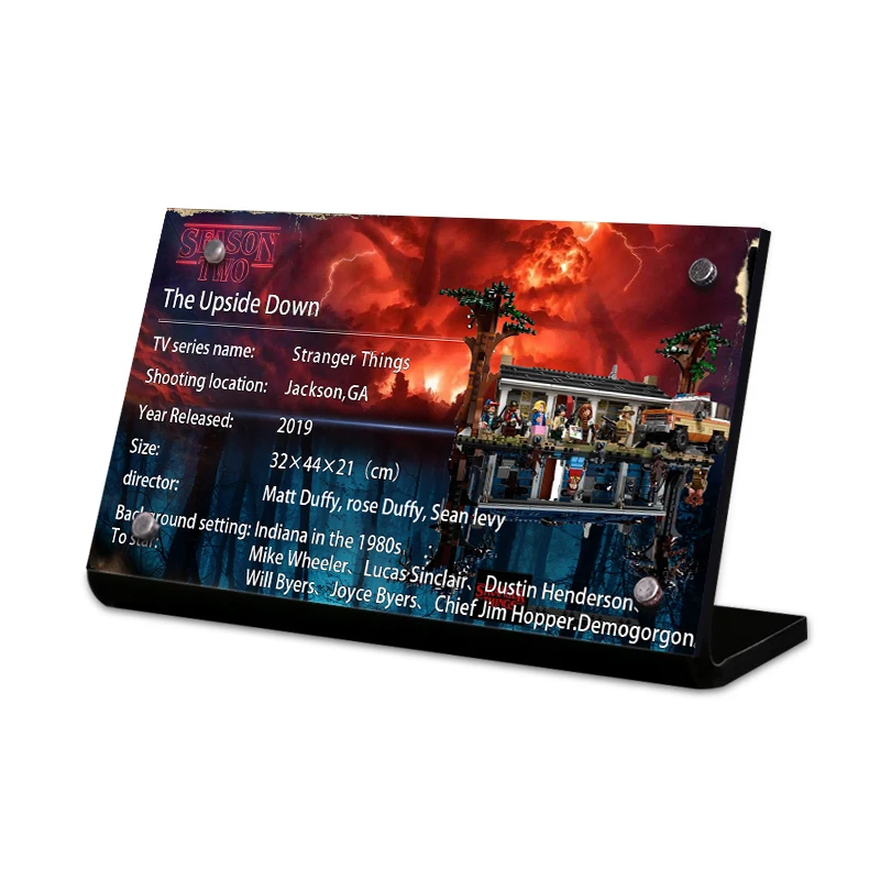 Acrylic display stand brand for 75810 Stranger Things The Upside Down toys building blocks