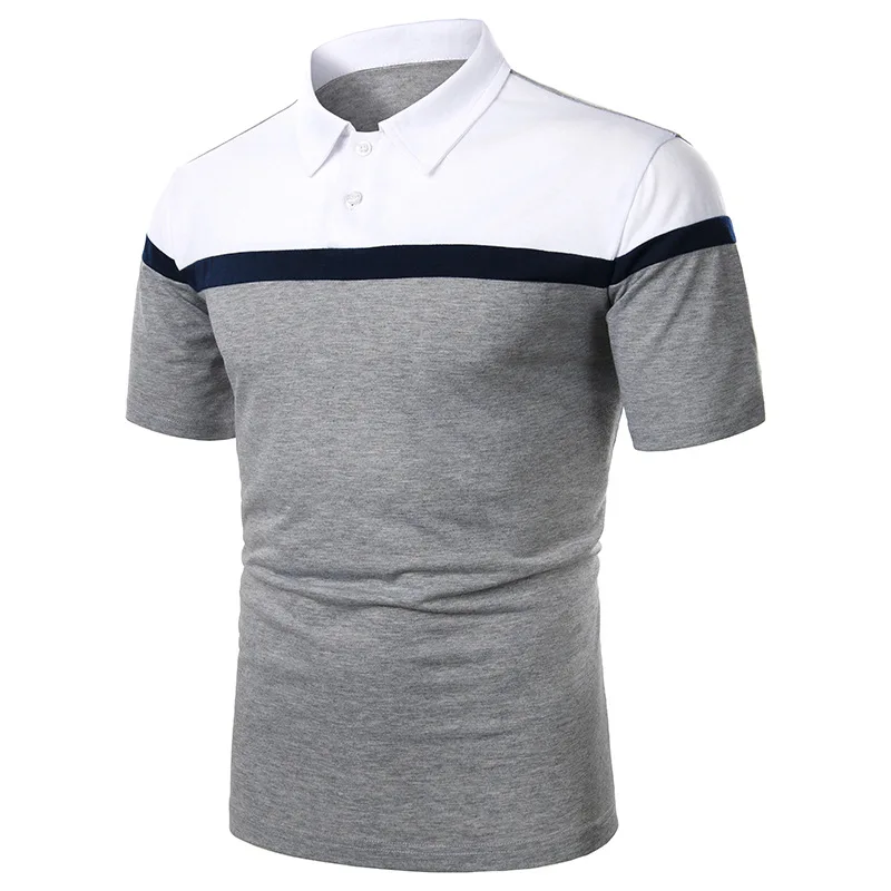 Men Matching Color Short Sleeve Summer PoloShirt Three New Arrival Stripe Color Fashion Men PoloShirt Man Fashion Shirts MCS114