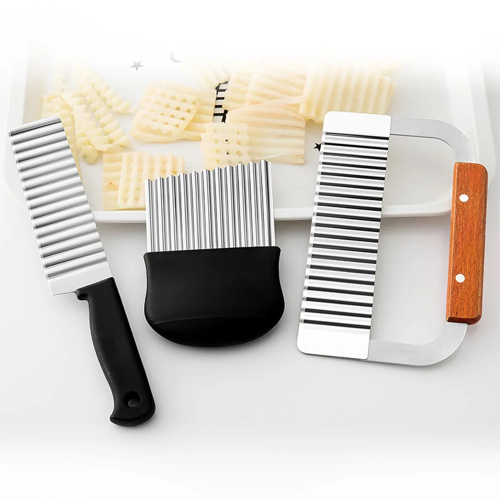 Нож для волнистой нарезки картофеля Острый кухонный гаджет овощей и фруктов