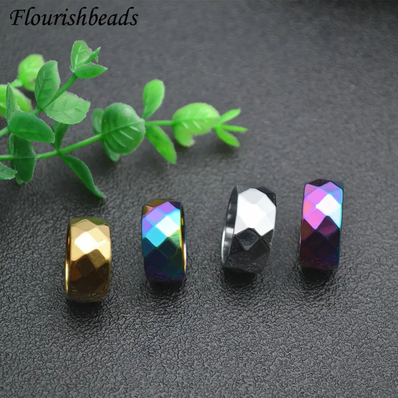 10 мм ширина натуральный камень смешанный стиль Радужный цвет покрытый