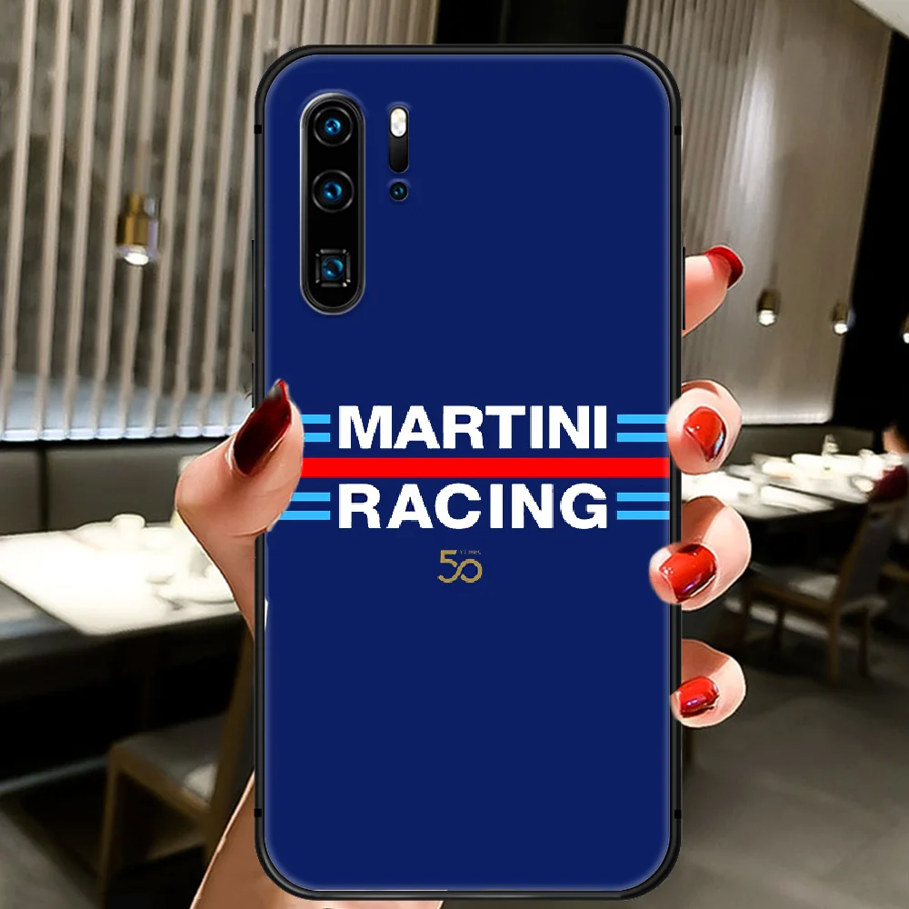 

Martini Racing Logo Phone Case Cover Hull For Huawei P8 P9 P10 P20 P30 P40 Lite Pro Plus Smart Z 2019 black Hoesjes Fashion