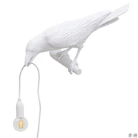nordic bird lamp resin wall lamp living room restaurant wall light modern animals decor sconce bedroom bedside lighting